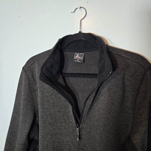 ZeroXposur Men's size M Pullover 1/4 Zip Fleece Sweatshirt Black - Picture 2 of 5